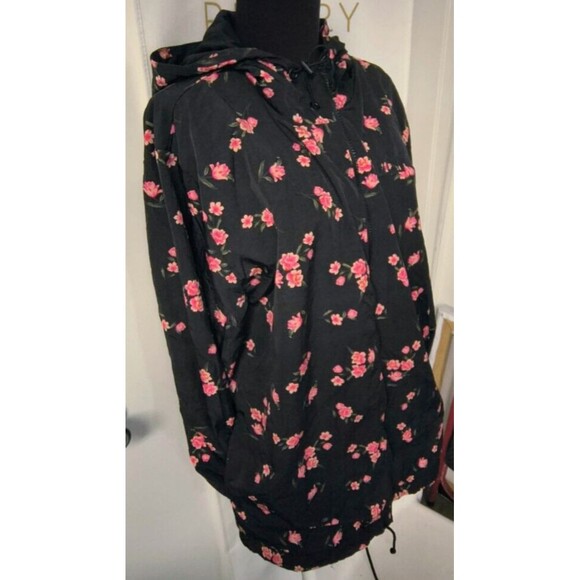 Victoria's Secret Pink Long Anorak Windbreaker Jacket Size Med/Large Black NWT - Picture 12 of 16